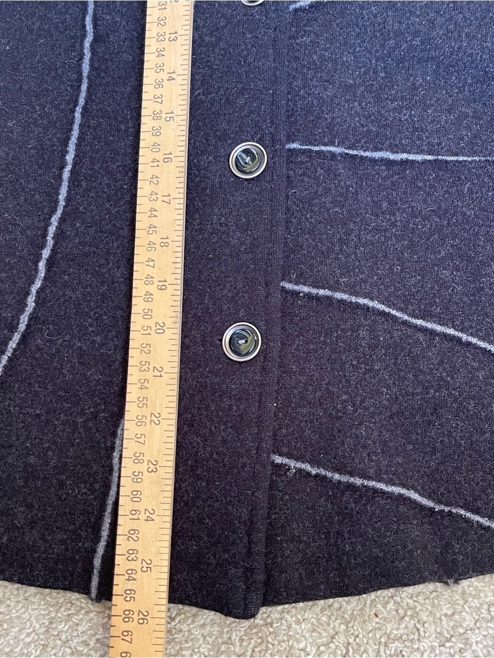 Icelandic Design 100% Wool Women’s Cardigan Sweater Size S Grey Artsy Layers - Picture 7 of 10